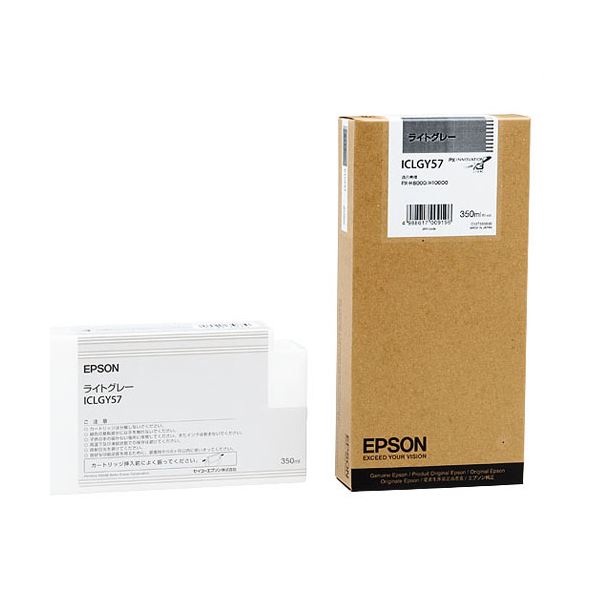 （まとめ） エプソン EPSON PX-P／K3インクカートリッジ ライトグレー 350ml ICLGY57 1個 【×3セット】[21]