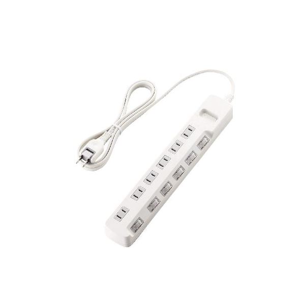 (まとめ)エレコム 個別スイッチ付省エネタップ T-E5A-2620WH【×3セット】[21]
