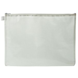 （まとめ） TANOSEE メッシュケース A4 タテ260×ヨコ345mm 白 1枚 【×10セット】[21]