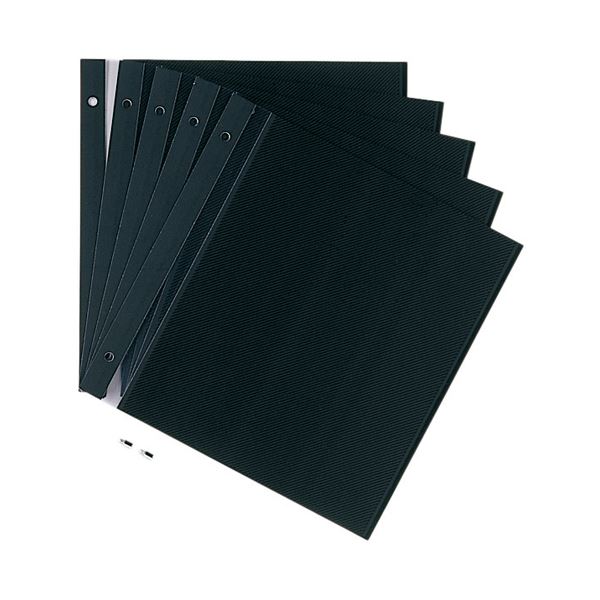 （まとめ） ミニフリーアルバム スペア台紙 XP-10F-00 黒 5枚入 【×5セット】[21]