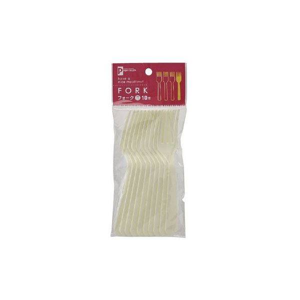 フォーク10P（白） 【12個セット】 1154[21]