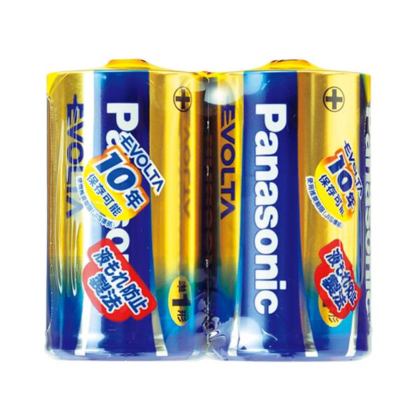 （まとめ） パナソニック EVOLTAアルカリ乾電池 LR20EJ/2SE(2本入) 【×3セット】[21]