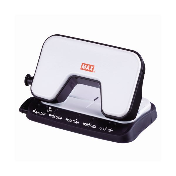 (まとめ) マックス 中空刃 軽あけパンチ スクーバ 15枚穿孔 ホワイト DP-15T/W 1台 【×10セット】[21]