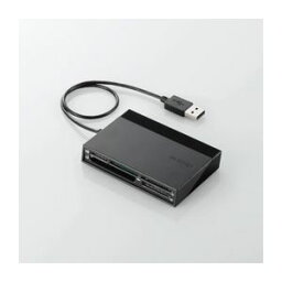 （まとめ）エレコム USBハブ付き48+5メディア対応カードリーダ MR-C24BK【×2セット】[21]