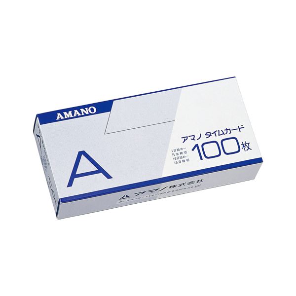 （まとめ） アマノ タイムカード （標準）Aカード 1箱入 【×3セット】[21]