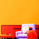 【WAGIC】（6m巻）リメイクシート 壁紙シール プレミアムウォールデコシートC-WA208 北欧カラー無地(石目調) オレンジ【代引不可】