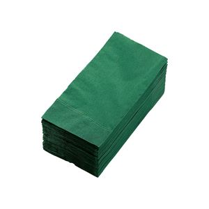 (まとめ) カラーナプキン 2PLY 8つ折 イタリアグリーン 2PLU-28C-G 1パック(50枚) 【×10セット】[21]