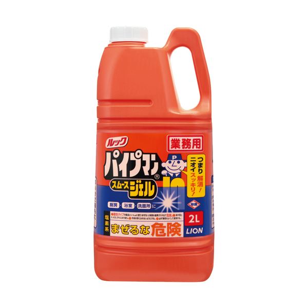 (まとめ) ライオン ルック パイプマン スムースジェル 業務用 2L 1本 【×10セット】[21]