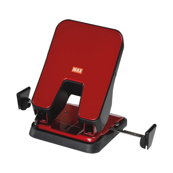 （まとめ）マックス 中空刃 軽あけパンチ スクーバ 50枚穿孔 レッド DP-50T/R 1台 【×3セット】[21]