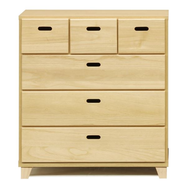 チェスト タンス 4段 幅74.5cm ナチュラル 日本製 木製 オイル塗装仕上げ 脚付き ベッドルーム 寝室 リビング 完成品[21]