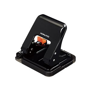 （まとめ） コクヨ 2穴パンチ ラクアケ 25枚穿孔黒 PN-G25D 1個 【×5セット】[21]