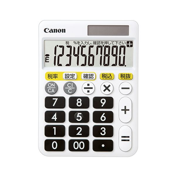 （まとめ）キヤノン くっきりはっきり電卓HF-1000T 10桁 0899C001 1台【×3セット】[21]