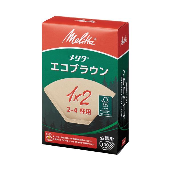 （まとめ）メリタ エコブラウンペーパー1×2G 2〜4杯用 100枚（×50セット）