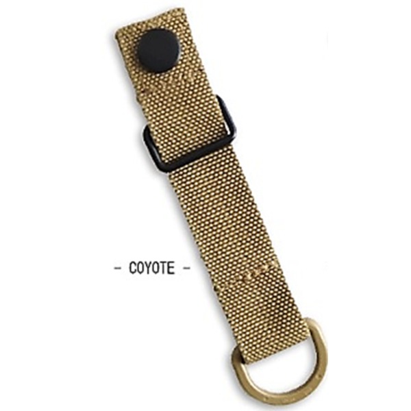 〔2個セット〕 MOLLE ロック ストラップ 12.5×2.5cm コヨーテ ポリエステル ミリタリーグッズ タクティカルグッズ アウトドア[21]