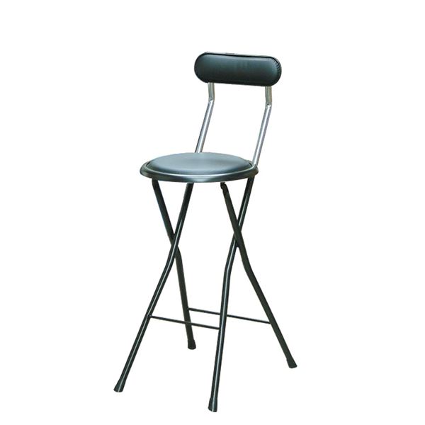 折りたたみ椅子 【同色4脚セット ブラック×ブラック】 幅36cm 日本製 スチールパイプ 【代引不可】[21]