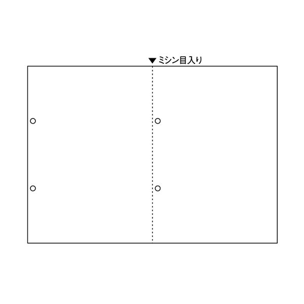 （まとめ）ヒサゴ マルチプリンタ帳票源泉徴収票用(マイナンバー対応) レーザープリンタ用 A4ヨコ 白紙 2面4穴 BP2069 1冊(100枚) 【×3セット】[21]