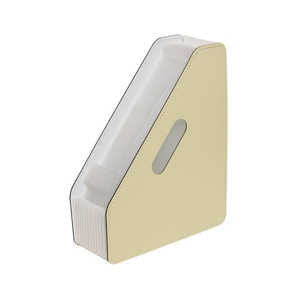 (まとめ) セキセイ ドキュメントスタンド A4タテ 13ポケット FB-2381-52クリーム 1個 【×10セット】[21]