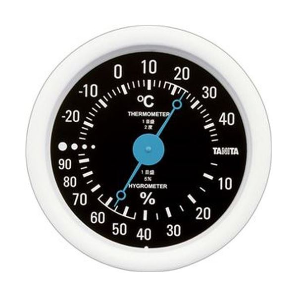 （まとめ）タニタ アナログ温湿度計 ブラックTT-515-BK 1個【×10セット】[21]