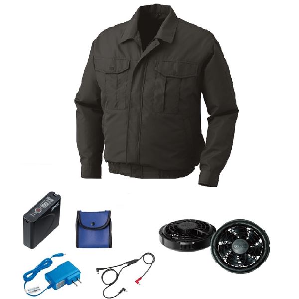 KU90540 空調服 R ポリエステル製 FAN2300B・RD9261・LISUPER1セット チャコール LL[21]