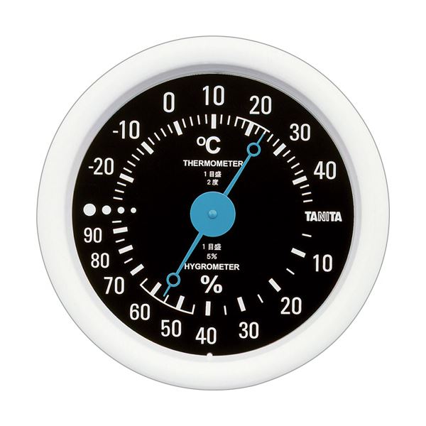 （まとめ）タニタ アナログ温湿度計 ブラックTT-515-BK 1個【×5セット】[21]
