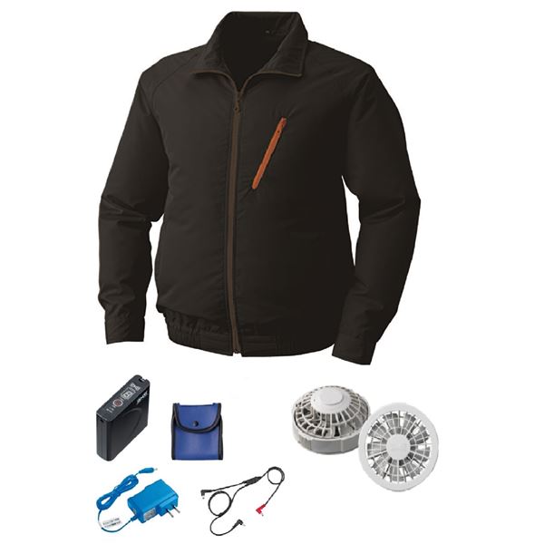 KU90510 空調服 R ポリエステル製 FAN2200G・RD9261・LISUPER1セット ブラック M[21]