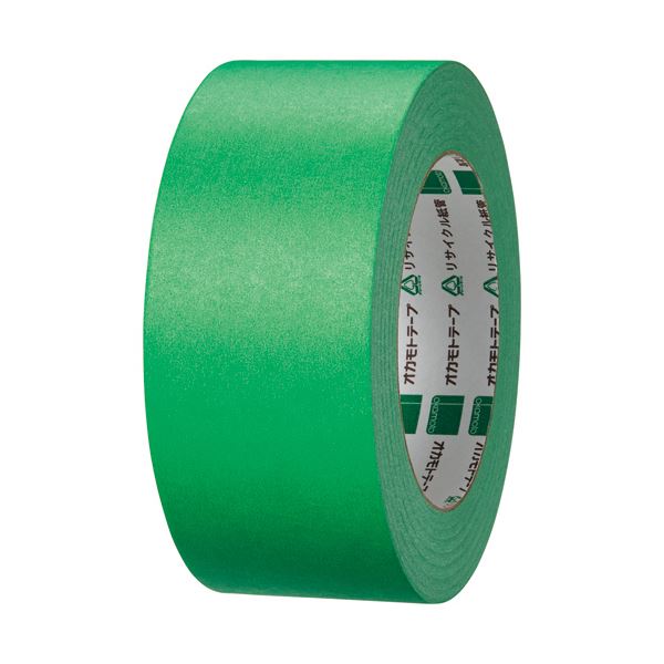 （まとめ）オカモト クラフトテープ 環境思い カラーNo.224WC 50mm×50m 緑 1巻【×5セット】[21]