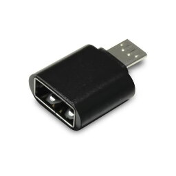 （まとめ）日本トラストテクノロジー OTG USB（A）→MicroUSB変換コネクター（ブラック） OTGU2M-BK【×5セット】[21]