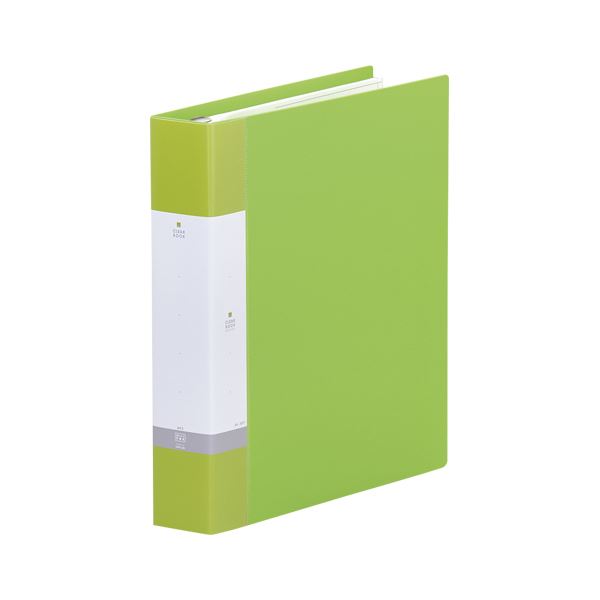 （まとめ） リヒトラブ リクエスト・クリヤーブック A4判タテ型（45ポケット）・30穴 G3806-6 黄緑 1冊..