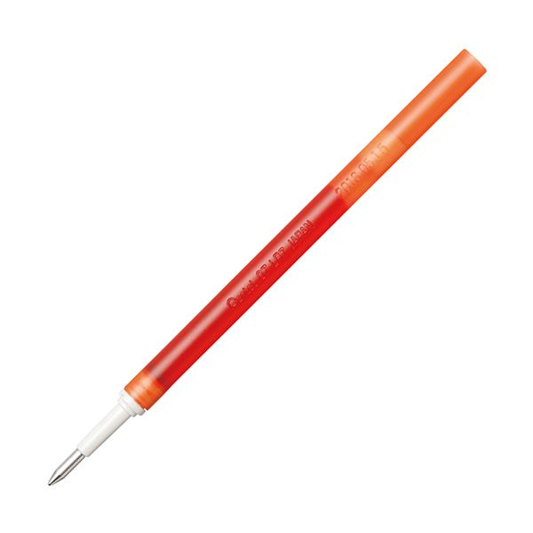 （まとめ）ぺんてる ゲルインキボールペン ノック式エナージェル インフリー 替芯 0.7mm オレンジ XLR7TL-F 1セット（10本）