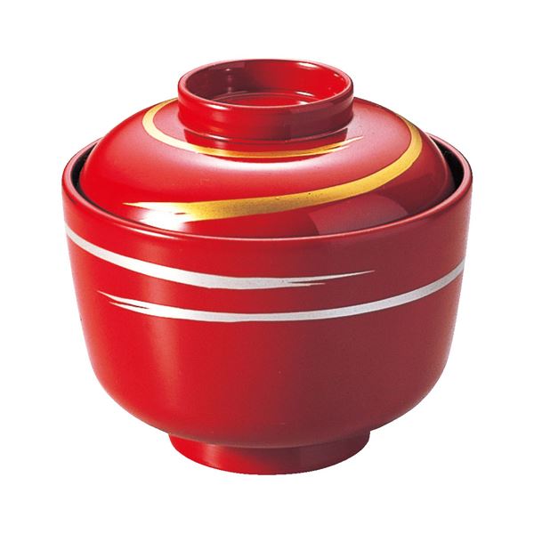 忍小吸椀/お椀 【朱一筆 TA】 直径93×H86(H65)mm 日本製 食洗機対応 〔和食 レストラン 店舗 お店〕【代引不可】[21]