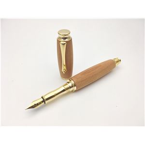 銘木材 万年筆/文房具 【山桜 やまざくら】 日本製 中太字 文具 オフィス用品 ステーショナリー[21]