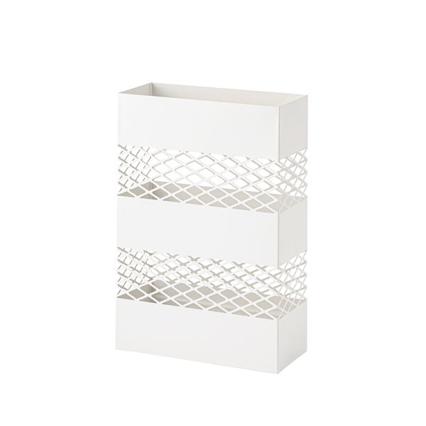 傘立て アンブレラスタンド 幅28×奥行12×高さ41cm ホワイト スチール デザイン 玄関 エントランス 入口..