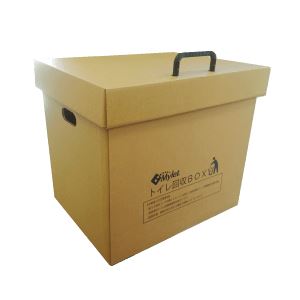 トイレ回収BOX/使用済み排便袋専用回収ボックス 組立時：約幅480mm 日本製 組立式 『マイレット』 〔災害対策〕【代引不可】[21]