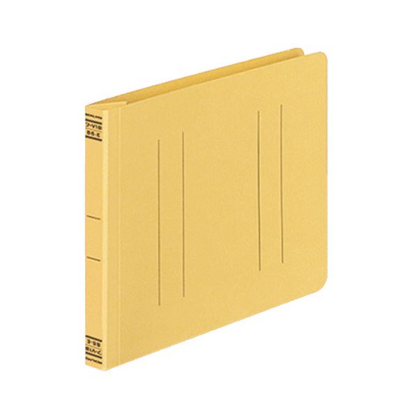 (まとめ) コクヨ フラットファイルV(樹脂製とじ具) B6ヨコ 150枚収容 背幅18mm 黄 フ-V18Y 1パック(10冊) 【×10セット】[21]