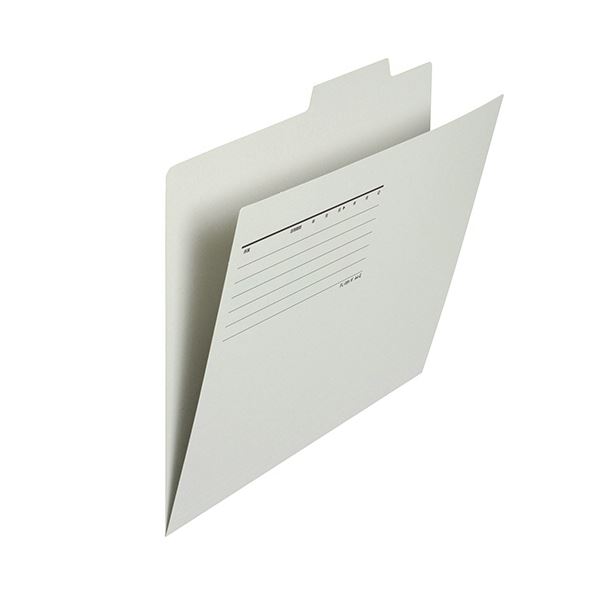 （まとめ）プラス 個別フォルダー エコノミータイプA4 グレー FL-081IF 1パック(10冊)【×3セット】[21]