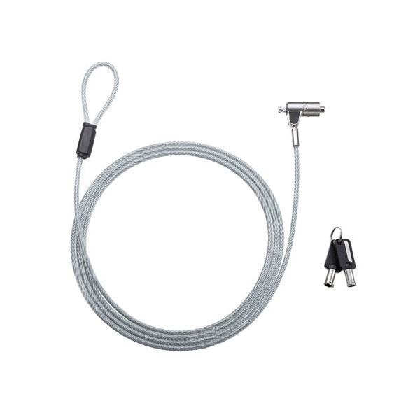 サンワサプライ nanoスロット対応セキュリティワイヤー・シリンダ錠 SLE-38S[21]