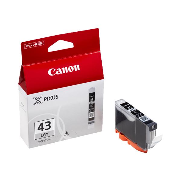 (まとめ) キヤノン Canon インクタンク BCI-43LGY ライトグレー 6383B001 1個 【×10セット】[21]