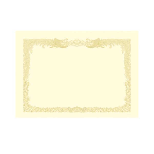 (まとめ) タカ印 OA対応賞状用紙 厚口 クリーム B4 タテ書用 10-1277 1パック（10枚） 【×10セット】[21]