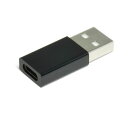 （まとめ）TypeC→USB2.0（A）変換コネクター （ブラック） TCU20A-BK【×5セット】[21]