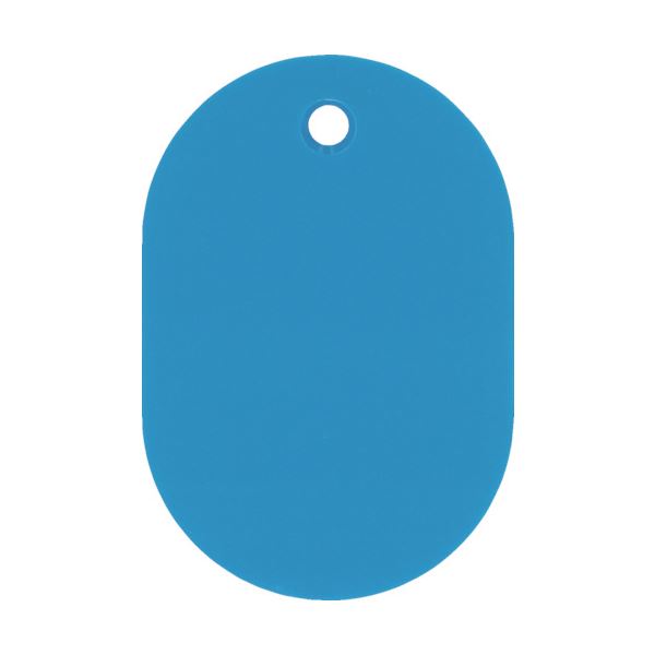 （まとめ） 日本緑十字社 小判札（無地札）スカイブルー 60×40mm スチロール樹脂 200027 1枚 【×50セット】[21]