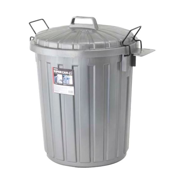 (まとめ) 岩崎工業 スーパーカン 丸型 45L L-112CTG 1台 【×10セット】[21]