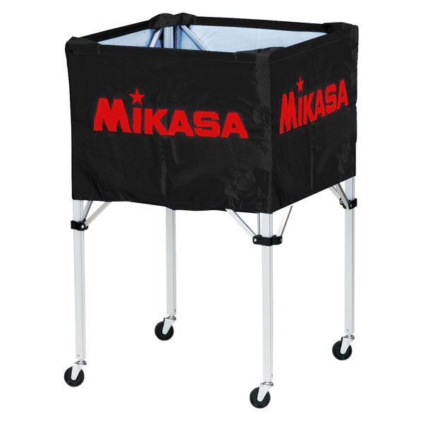 MIKASA（ミカサ）器具 ボールカゴ 箱型・大（フレーム・幕体・キャリーケース3点セット） ブラック 【B..