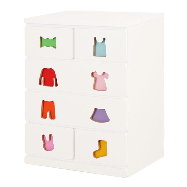 子供用 タンス/衣類収納 【6杯 女の子用】 幅59.5cm 日本製 耐久性 防汚性 『おかたづけしたくなるチェスト』 【完成品】【代引不可】[21]