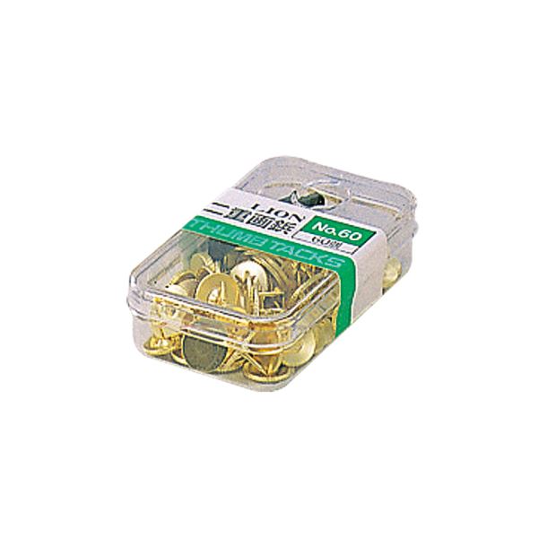 (まとめ) ライオン事務器 画鋲 No.601ケース（60本） 【×100セット】[21](4)