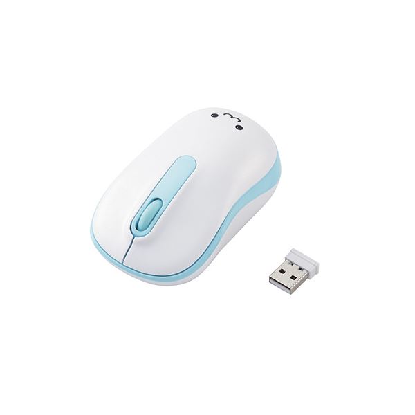 （まとめ） エレコム 無線マウス/光学式/Mサイズ/抗菌/ブルー M-DY11DRSKBU 【×2セット】[21]