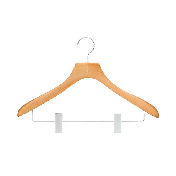（まとめ）ニーズ 木製ハンガーS・STYLEMサイズ クリップタイプ H-6431 1本【×5セット】[21]