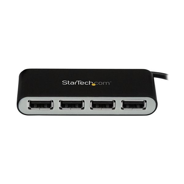 （まとめ）StarTech.com 4ポート USB2.0ハブ 本体一体型ケーブル付き コンパクトミニUSBハブ バスパワー対応 ST4200MINI2 1台 【×3セット】[21]