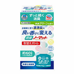 アース製薬 ヘルパータスケ 良い香りに変える消臭ノーマット つめかえ 快適グリーン 45ml