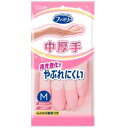 エステー ファミリービニール中厚手指先強化Mピンク1双