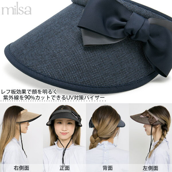サンバイザー レディース 帽子 春夏 あご紐 ...の紹介画像2